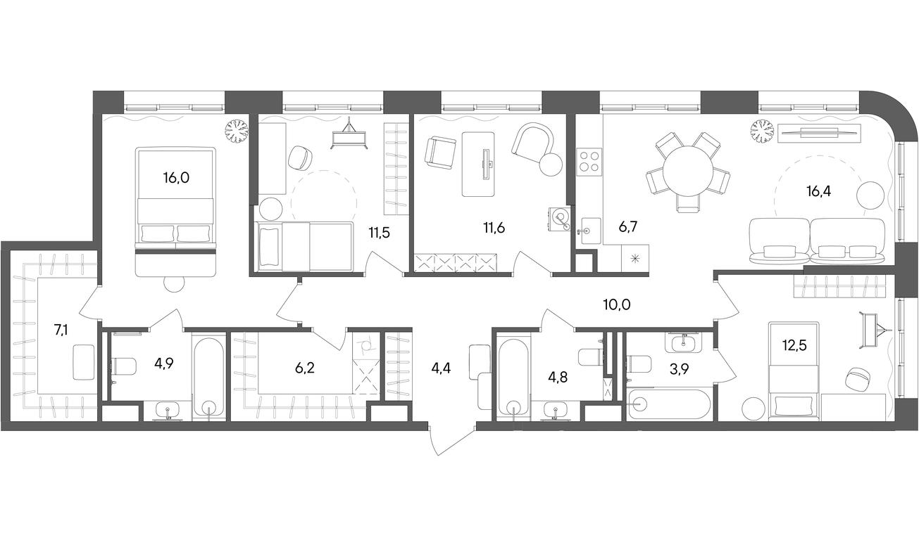 4-BD Apartment Sale, 116 sq. m. at Sokolniki (Sokolniki), Gastello Street, Moscow, Russia #1 4-BD Apartment Sale, 116 sq. m. at Sokolniki (Sokolniki), Gastello Street, Moscow, Russia #1