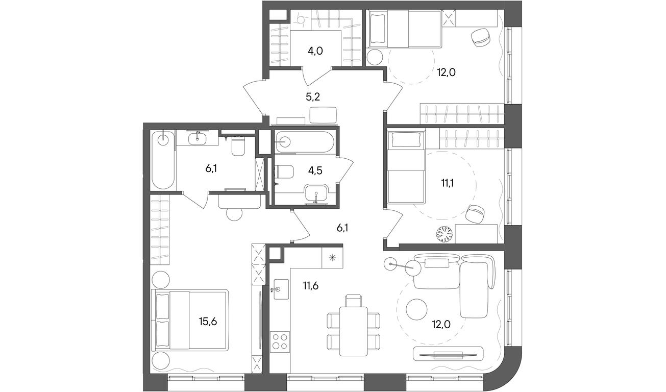 3-BD Apartment Sale, 88.2 sq. m. at Sokolniki (Sokolniki), Gastello Street, Moscow, Russia #1 3-BD Apartment Sale, 88.2 sq. m. at Sokolniki (Sokolniki), Gastello Street, Moscow, Russia #1