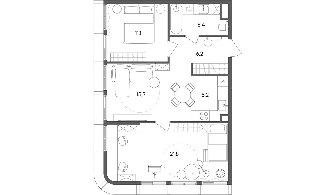 2-BD Apartment Sale, 65 sq. m. at Sokolniki (Sokolniki), Gastello Street, Moscow, Russia #1 2-BD Apartment Sale, 65 sq. m. at Sokolniki (Sokolniki), Gastello Street, Moscow, Russia #1