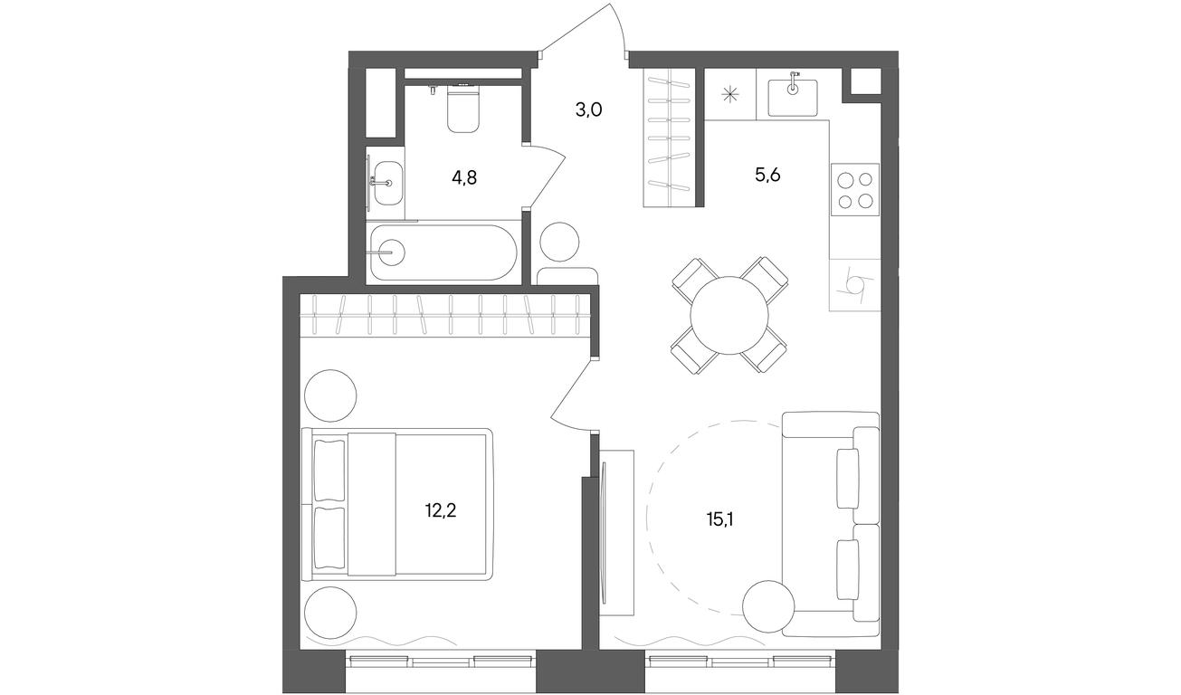 1-BD Apartment Sale, 40.7 sq. m. at Sokolniki (Sokolniki), Gastello Street, Moscow, Russia #1 1-BD Apartment Sale, 40.7 sq. m. at Sokolniki (Sokolniki), Gastello Street, Moscow, Russia #1