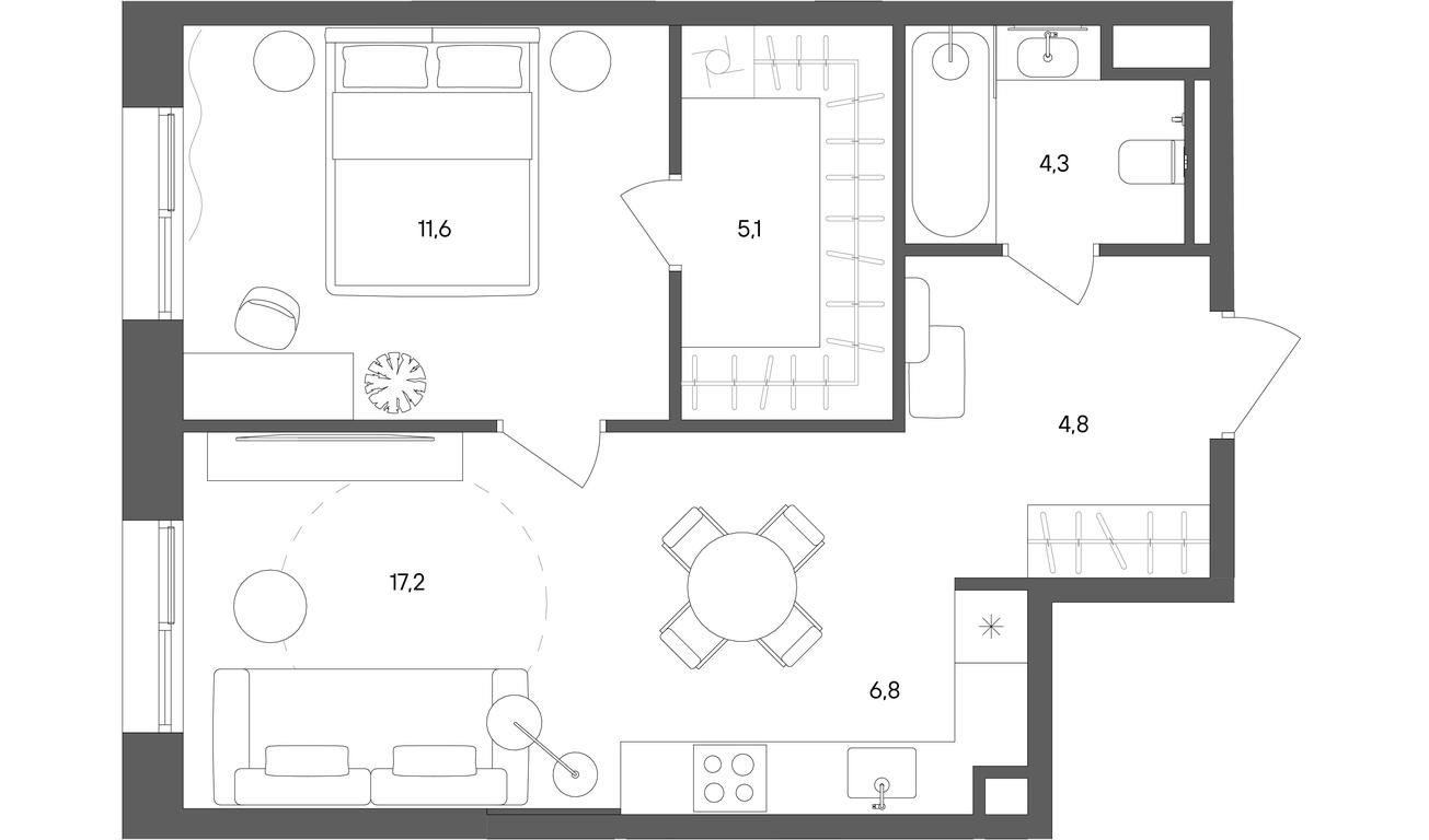 1-BD Apartment Sale, 49.8 sq. m. at Sokolniki (Sokolniki), Gastello Street, Moscow, Russia #1 1-BD Apartment Sale, 49.8 sq. m. at Sokolniki (Sokolniki), Gastello Street, Moscow, Russia #1