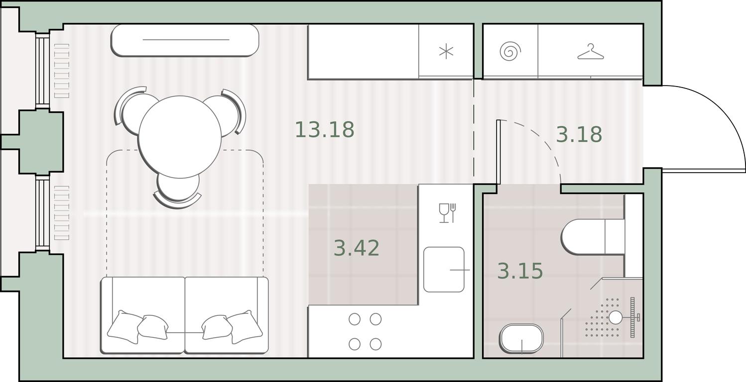 Apartment Sale, 22.93 sq. m. at Sreda na Kutuzovskom, Ivana Franko Street, Moscow, Russia #1