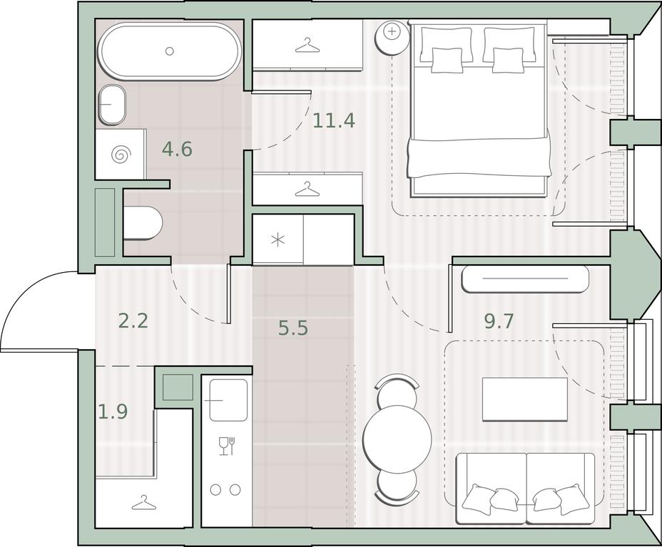 1-BD Apartment Sale, 35.3 sq. m. at Sreda na Lobachevskogo, Ochakovskoye Highway, Moscow, Russia #1 1-BD Apartment Sale, 35.3 sq. m. at Sreda na Lobachevskogo, Ochakovskoye Highway, Moscow, Russia #1