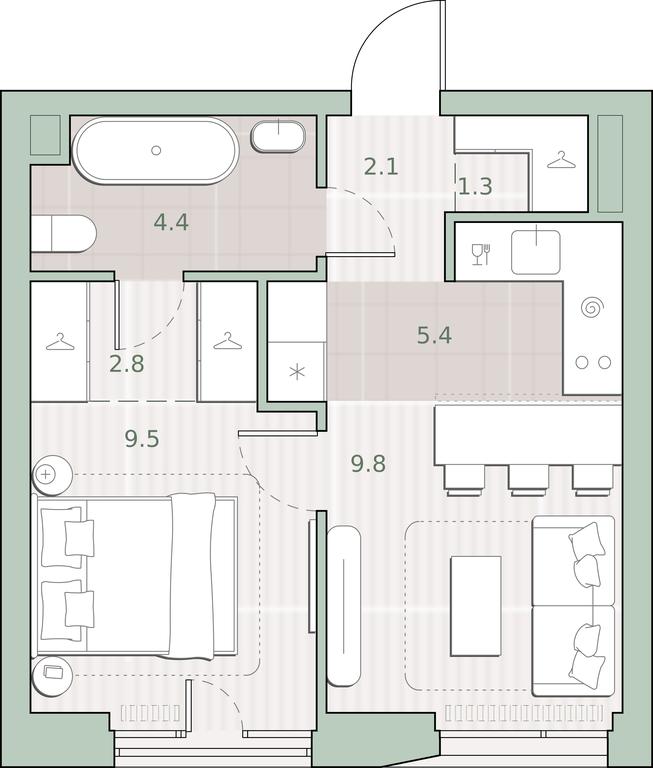 Продажа 1-комн. квартиры, 35,3 м² в ЖК «Среда на Лобачевского», Очаковское шоссе, Москва, Россия #1 Продажа 1-комн. квартиры, 35,3 м² в ЖК «Среда на Лобачевского», Очаковское шоссе, Москва, Россия #1