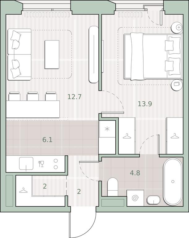 1-BD Apartment Sale, 41.5平方米 at Sreda na Lobachevskogo, Ochakovskoye Highway, Moscow, Russia #1 1-BD Apartment Sale, 41.5平方米 at Sreda na Lobachevskogo, Ochakovskoye Highway, Moscow, Russia #1