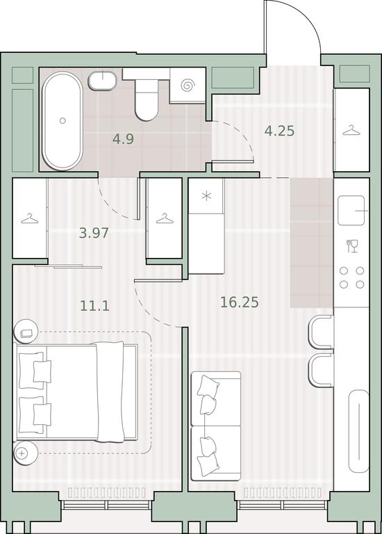 1-BD Apartment Sale, 40.47 sq. m. at Sreda na Kutuzovskom, Ivana Franko Street, Moscow, Russia #1 1-BD Apartment Sale, 40.47 sq. m. at Sreda na Kutuzovskom, Ivana Franko Street, Moscow, Russia #1