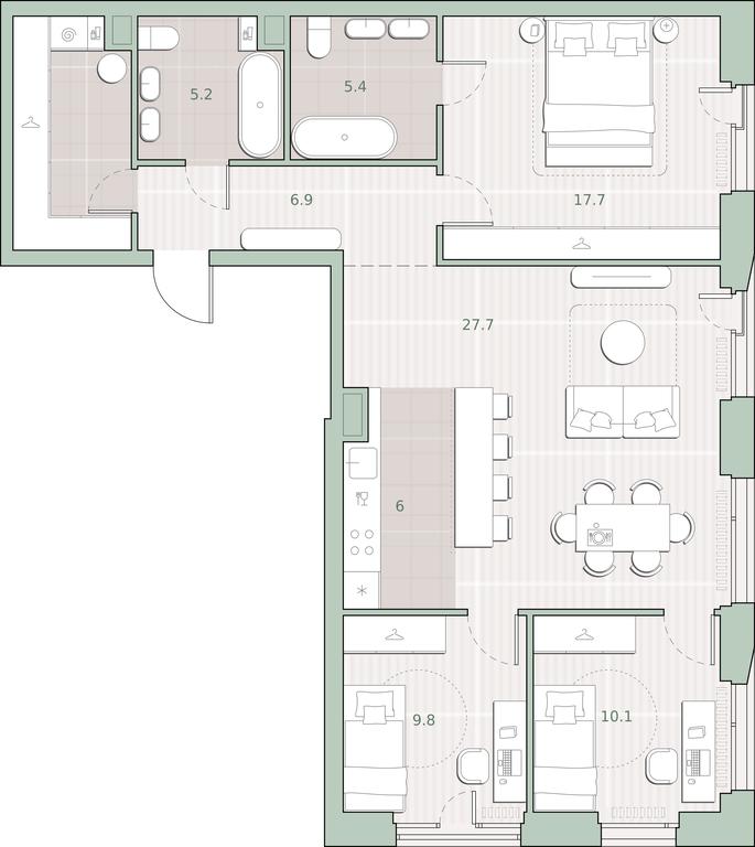 3-BD Apartment Sale, 95.7 sq. m. at Sreda na Lobachevskogo, Ochakovskoye Highway, Moscow, Russia #1 3-BD Apartment Sale, 95.7 sq. m. at Sreda na Lobachevskogo, Ochakovskoye Highway, Moscow, Russia #1