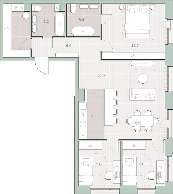 3-BD Apartment Sale, 95.7平方米 at Sreda na Lobachevskogo, Ochakovskoye Highway, Moscow, Russia #1 3-BD Apartment Sale, 95.7平方米 at Sreda na Lobachevskogo, Ochakovskoye Highway, Moscow, Russia #1