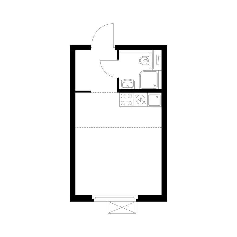 Apartment Sale, 21.7 sq. m. at Amurskiy Park, Амурская улица, 2с11, Москва, Россия #1