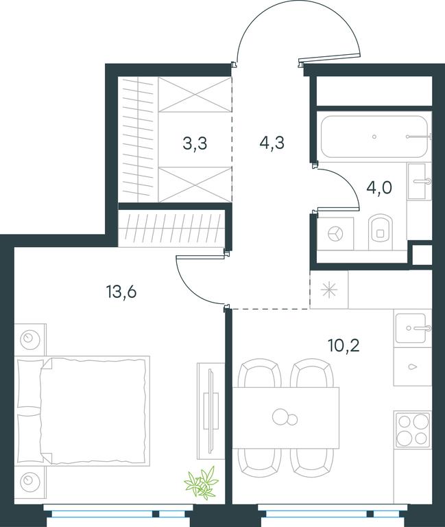 Apartment Sale, 35.4平方米 at Level Nizhegorodskaja, Perovskoye Highway, 21с1, Moscow, Russia #1