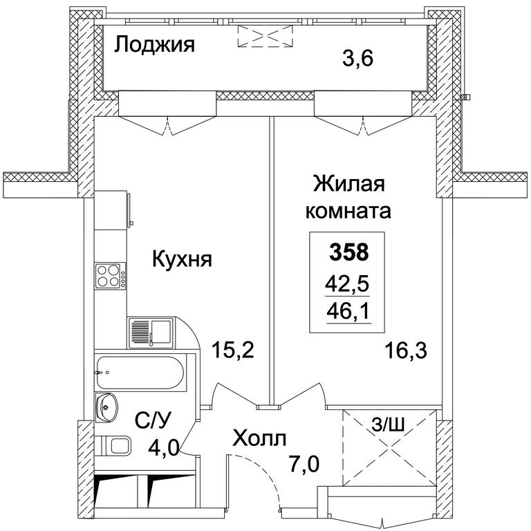 1-BD Apartment Sale, 46.1 sq. m. at Dinastiya, Khoroshyovskoye Highway, Moscow, Russia #1 1-BD Apartment Sale, 46.1 sq. m. at Dinastiya, Khoroshyovskoye Highway, Moscow, Russia #1