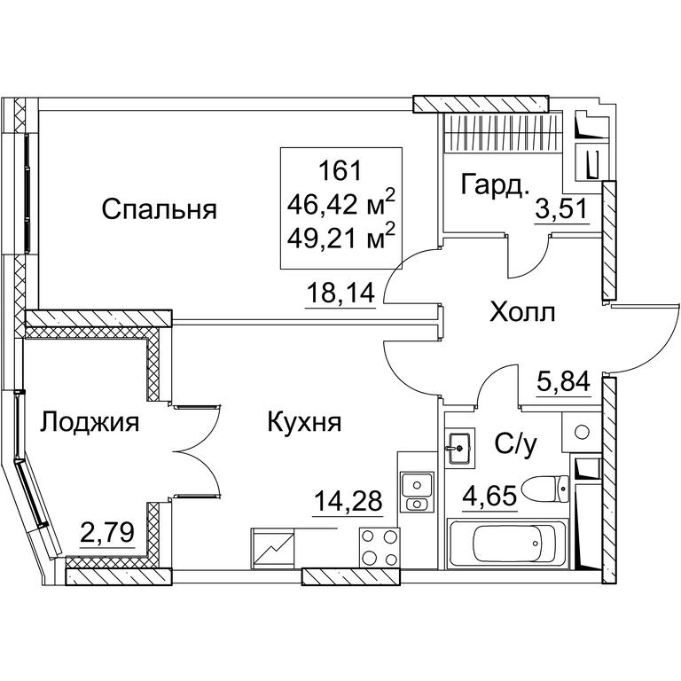 1-BD Apartment Sale, 49.21平方米 at SEZAR CITY, 2nd Khoroshyovsky Drive, Moscow, Russia #1 1-BD Apartment Sale, 49.21平方米 at SEZAR CITY, 2nd Khoroshyovsky Drive, Moscow, Russia #1