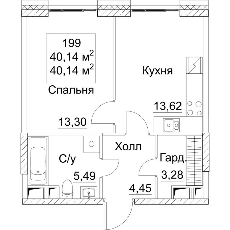 1-BD Apartment Sale, 40.14 sq. m. at SEZAR CITY, 2nd Khoroshyovsky Drive, Moscow, Russia #1 1-BD Apartment Sale, 40.14 sq. m. at SEZAR CITY, 2nd Khoroshyovsky Drive, Moscow, Russia #1