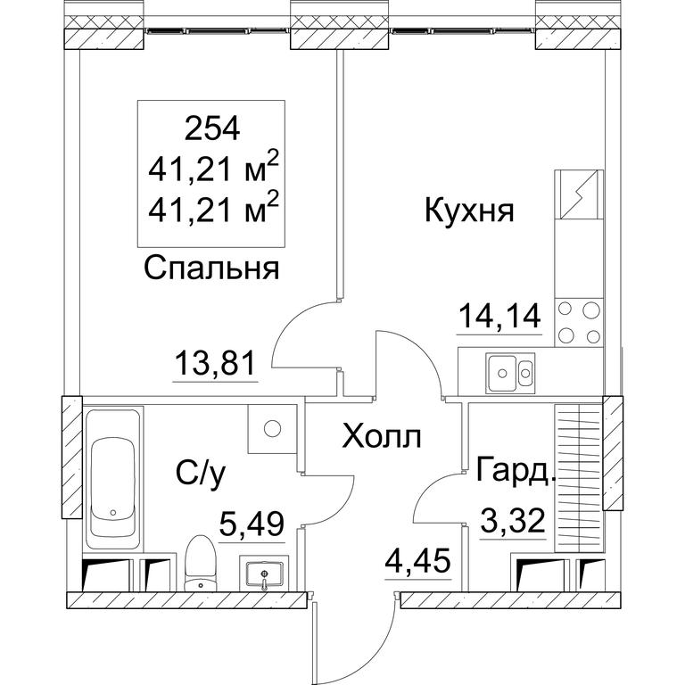1-BD Apartment Sale, 41.21 sq. m. at SEZAR CITY, 2nd Khoroshyovsky Drive, Moscow, Russia #1 1-BD Apartment Sale, 41.21 sq. m. at SEZAR CITY, 2nd Khoroshyovsky Drive, Moscow, Russia #1