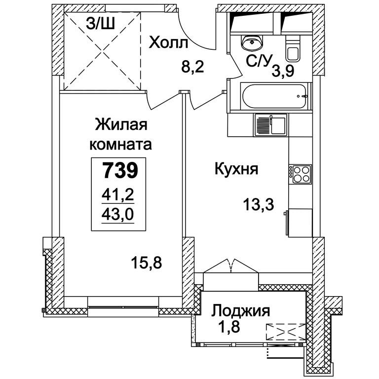 Продажа 1-комн. квартиры, 43 м² в ЖК «Династия», Хорошёвское шоссе, Москва, Россия #1 Продажа 1-комн. квартиры, 43 м² в ЖК «Династия», Хорошёвское шоссе, Москва, Россия #1