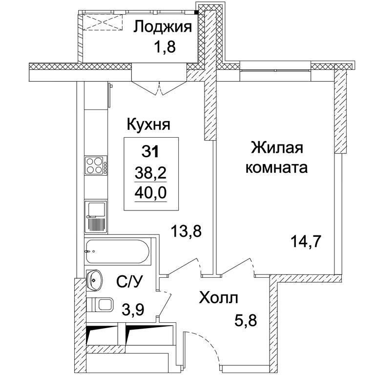 Продажа 1-комн. квартиры, 40 м² в ЖК «Династия», Хорошёвское шоссе, Москва, Россия #2 Продажа 1-комн. квартиры, 40 м² в ЖК «Династия», Хорошёвское шоссе, Москва, Россия #2