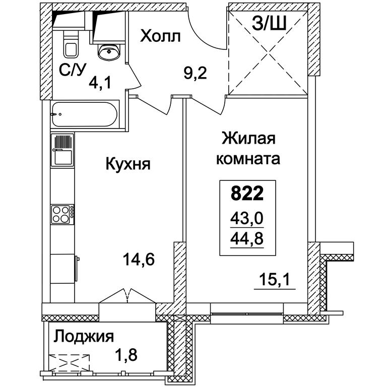 Продажа 1-комн. квартиры, 44,8 м² в ЖК «Династия», Хорошёвское шоссе, Москва, Россия #1 Продажа 1-комн. квартиры, 44,8 м² в ЖК «Династия», Хорошёвское шоссе, Москва, Россия #1