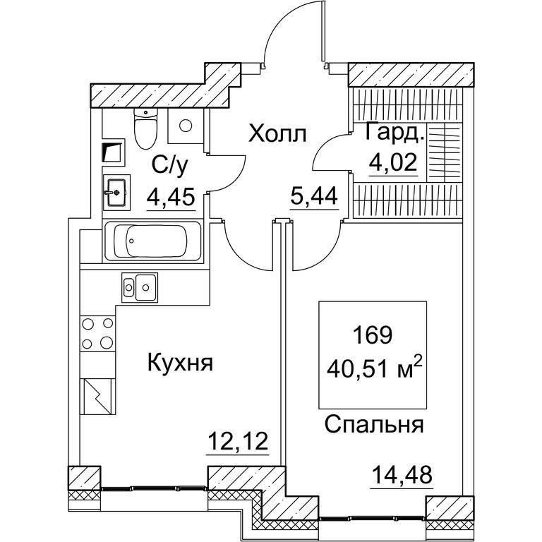 1-BD Apartment Sale, 40.51 sq. m. at SEZAR CITY, 2nd Khoroshyovsky Drive, Moscow, Russia #1 1-BD Apartment Sale, 40.51 sq. m. at SEZAR CITY, 2nd Khoroshyovsky Drive, Moscow, Russia #1