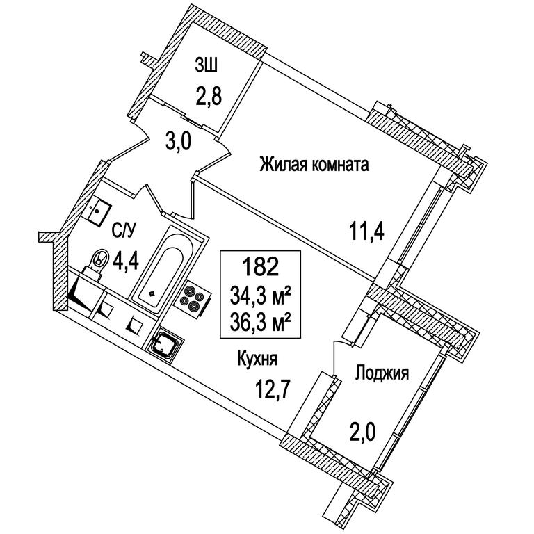 1-BD Apartment Sale, 36.3 sq. m. at Rasskazovo, Andreya Tarkovskogo Boulevard, Vnukovskoye Settlement, Moscow, Russia #1 1-BD Apartment Sale, 36.3 sq. m. at Rasskazovo, Andreya Tarkovskogo Boulevard, Vnukovskoye Settlement, Moscow, Russia #1