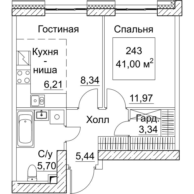 1-BD Apartment Sale, 41 sq. m. at SEZAR CITY, 2nd Khoroshyovsky Drive, Moscow, Russia #1 1-BD Apartment Sale, 41 sq. m. at SEZAR CITY, 2nd Khoroshyovsky Drive, Moscow, Russia #1