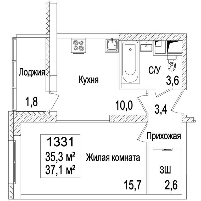 1-BD Apartment Sale, 37.2 sq. m. at Rasskazovo, Andreya Tarkovskogo Boulevard, Vnukovskoye Settlement, Moscow, Russia #2 1-BD Apartment Sale, 37.2 sq. m. at Rasskazovo, Andreya Tarkovskogo Boulevard, Vnukovskoye Settlement, Moscow, Russia #2