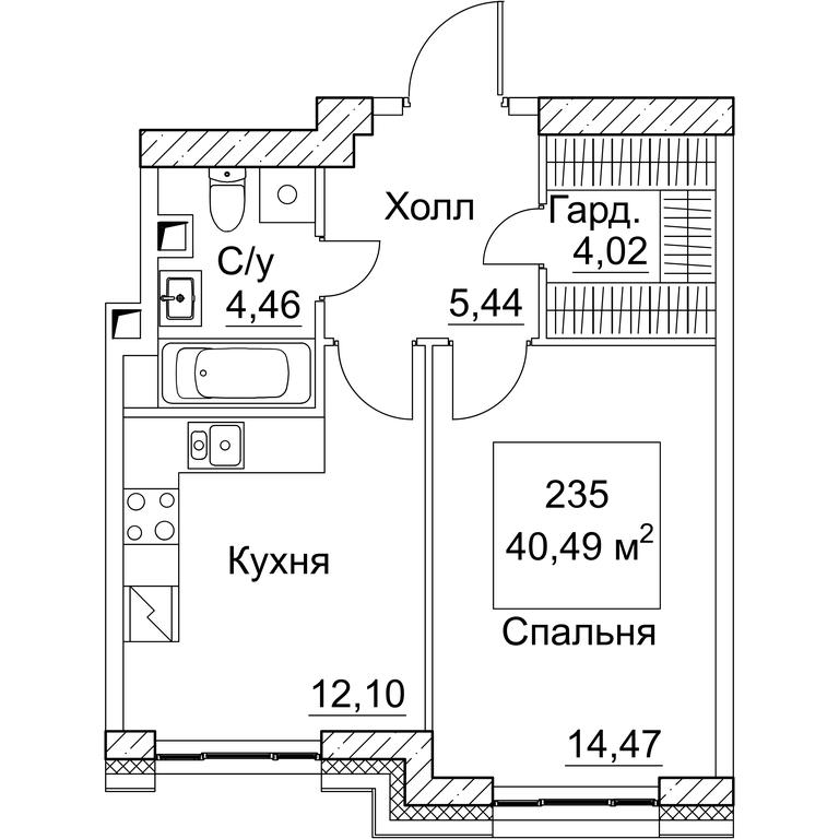 1-BD Apartment Sale, 40.49 sq. m. at SEZAR CITY, 2nd Khoroshyovsky Drive, Moscow, Russia #1 1-BD Apartment Sale, 40.49 sq. m. at SEZAR CITY, 2nd Khoroshyovsky Drive, Moscow, Russia #1