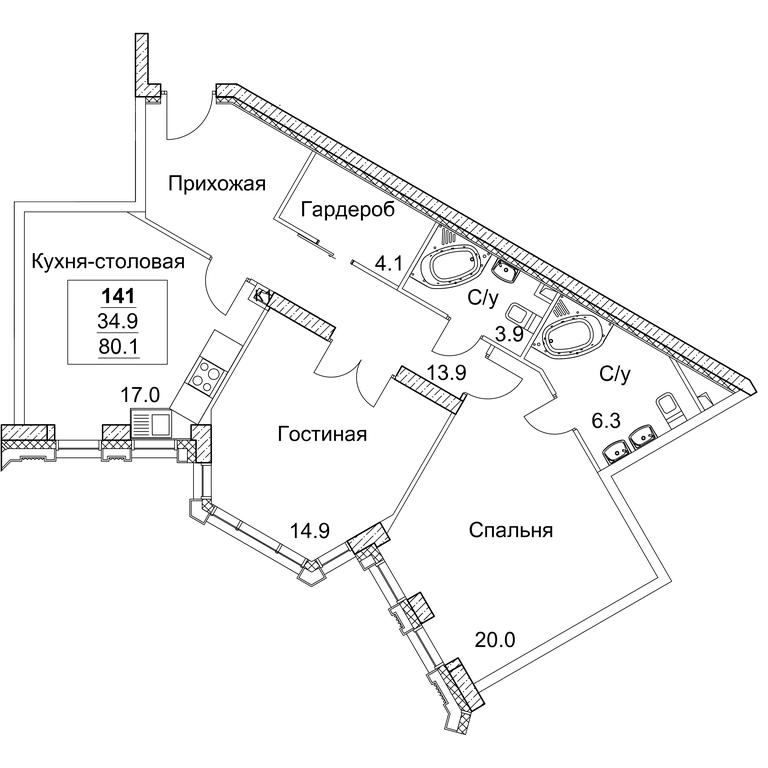 2-BD Apartment Sale, 81.4平方米 at Full House, Pokryshkina Street, 4, Moscow, Russia #1 2-BD Apartment Sale, 81.4平方米 at Full House, Pokryshkina Street, 4, Moscow, Russia #1