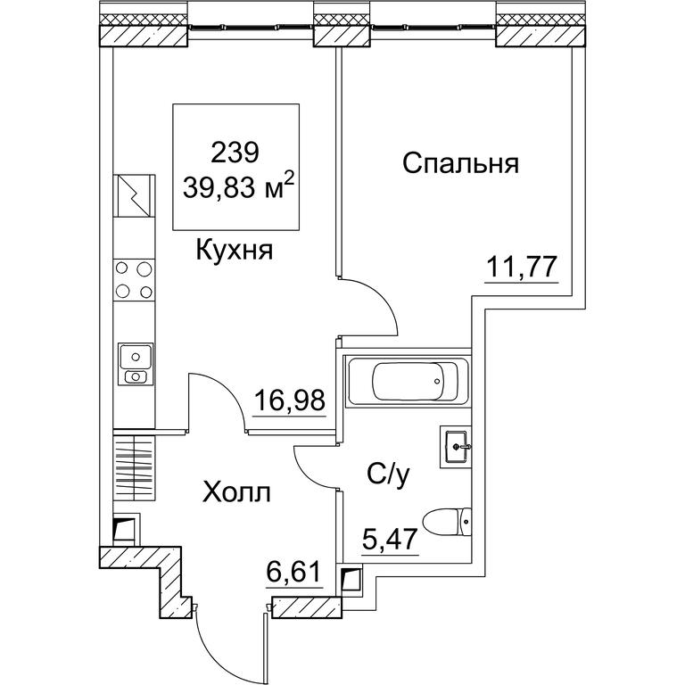 1-BD Apartment Sale, 39.83 sq. m. at SEZAR CITY, 2nd Khoroshyovsky Drive, Moscow, Russia #1 1-BD Apartment Sale, 39.83 sq. m. at SEZAR CITY, 2nd Khoroshyovsky Drive, Moscow, Russia #1