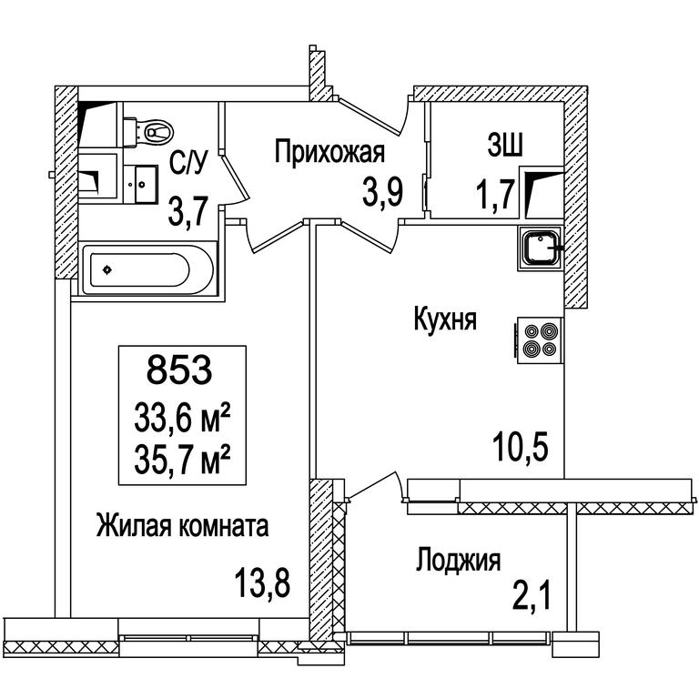 1-BD Apartment Sale, 36.4平方米 at Rasskazovo, Andreya Tarkovskogo Boulevard, Vnukovskoye Settlement, Moscow, Russia #1 1-BD Apartment Sale, 36.4平方米 at Rasskazovo, Andreya Tarkovskogo Boulevard, Vnukovskoye Settlement, Moscow, Russia #1