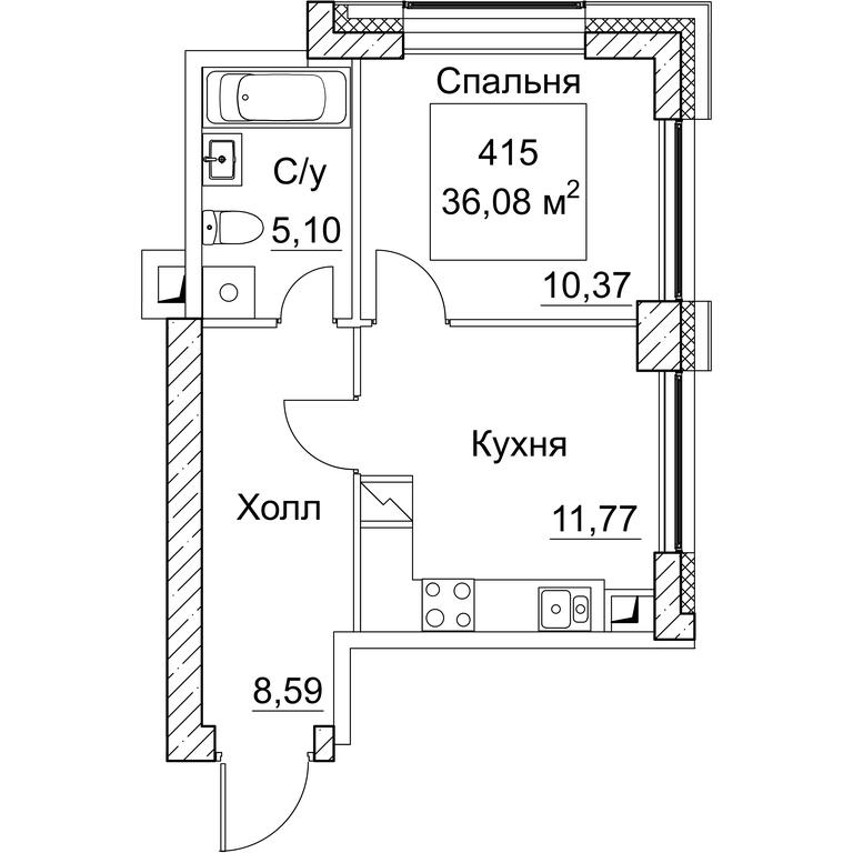 1-BD Apartment Sale, 37.02 sq. m. at SEZAR CITY, 2nd Khoroshyovsky Drive, Moscow, Russia #1 1-BD Apartment Sale, 37.02 sq. m. at SEZAR CITY, 2nd Khoroshyovsky Drive, Moscow, Russia #1