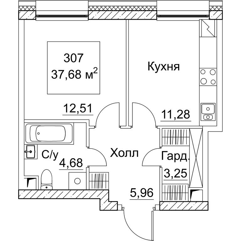 1-BD Apartment Sale, 37.68 sq. m. at SEZAR CITY, 2nd Khoroshyovsky Drive, Moscow, Russia #1 1-BD Apartment Sale, 37.68 sq. m. at SEZAR CITY, 2nd Khoroshyovsky Drive, Moscow, Russia #1