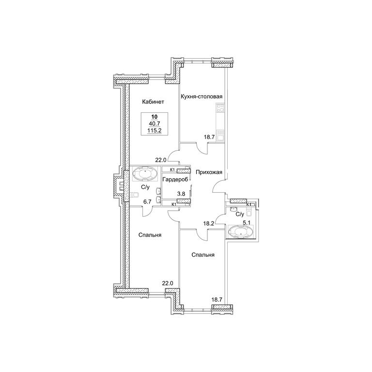 2-BD Apartment Sale, 115.6平方米 at Full House, Pokryshkina Street, 4, Moscow, Russia #1 2-BD Apartment Sale, 115.6平方米 at Full House, Pokryshkina Street, 4, Moscow, Russia #1
