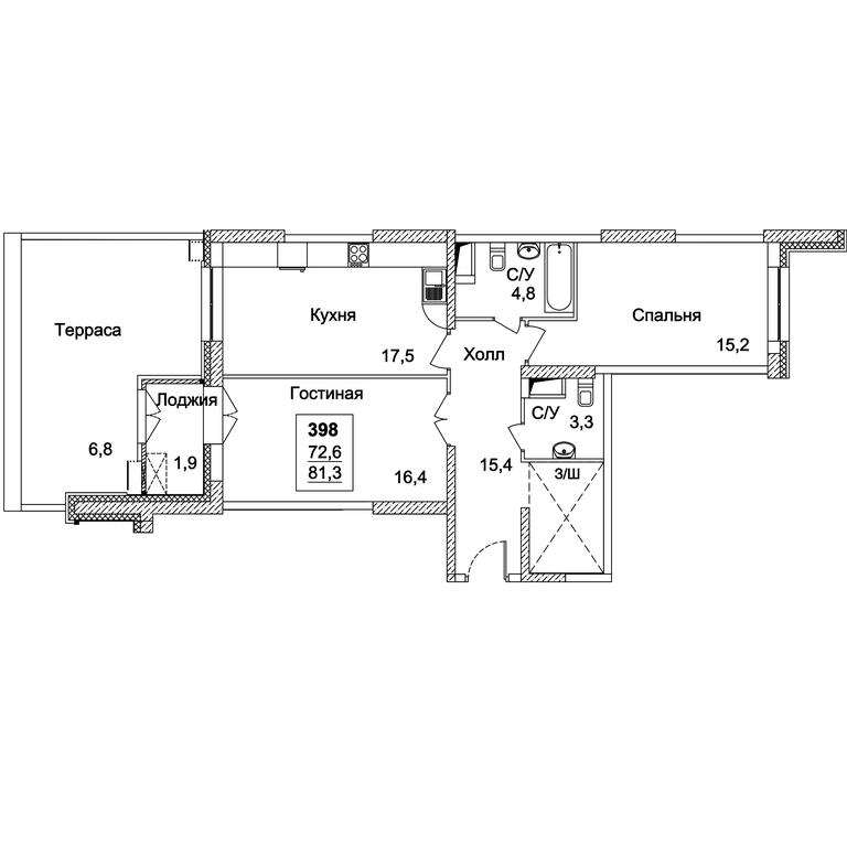 2-BD Apartment Sale, 81.3 sq. m. at Dinastiya, Khoroshyovskoye Highway, Moscow, Russia #1 2-BD Apartment Sale, 81.3 sq. m. at Dinastiya, Khoroshyovskoye Highway, Moscow, Russia #1