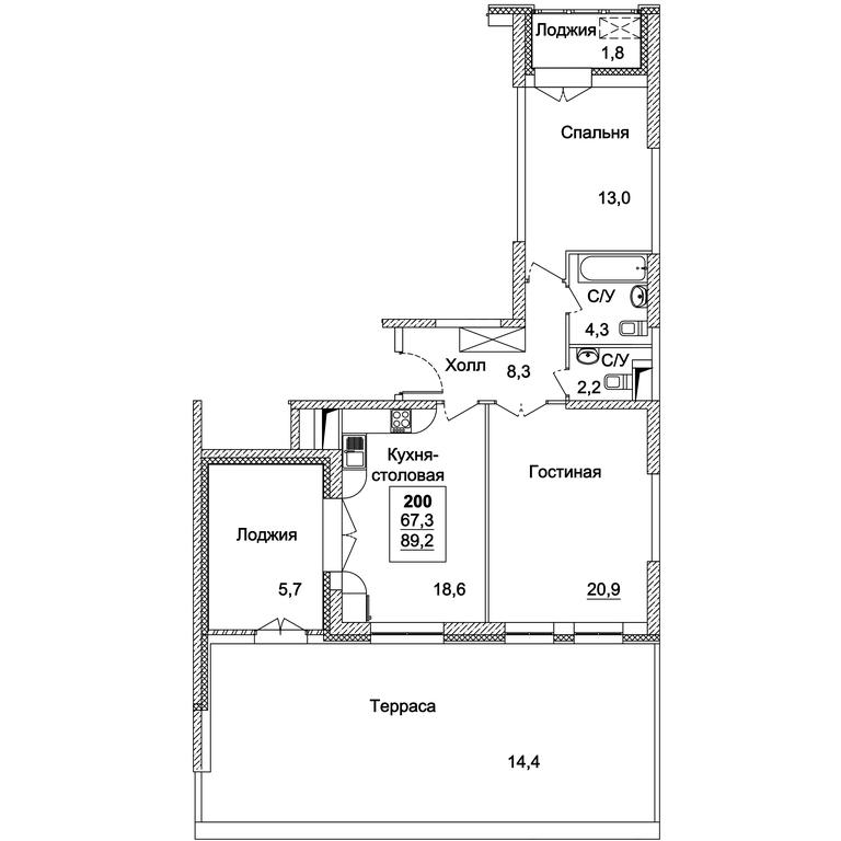 2-BD Apartment Sale, 89.2平方米 at Dinastiya, Khoroshyovskoye Highway, Moscow, Russia #1 2-BD Apartment Sale, 89.2平方米 at Dinastiya, Khoroshyovskoye Highway, Moscow, Russia #1