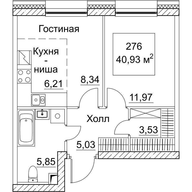 1-BD Apartment Sale, 40.93 sq. m. at SEZAR CITY, 2nd Khoroshyovsky Drive, Moscow, Russia #1 1-BD Apartment Sale, 40.93 sq. m. at SEZAR CITY, 2nd Khoroshyovsky Drive, Moscow, Russia #1