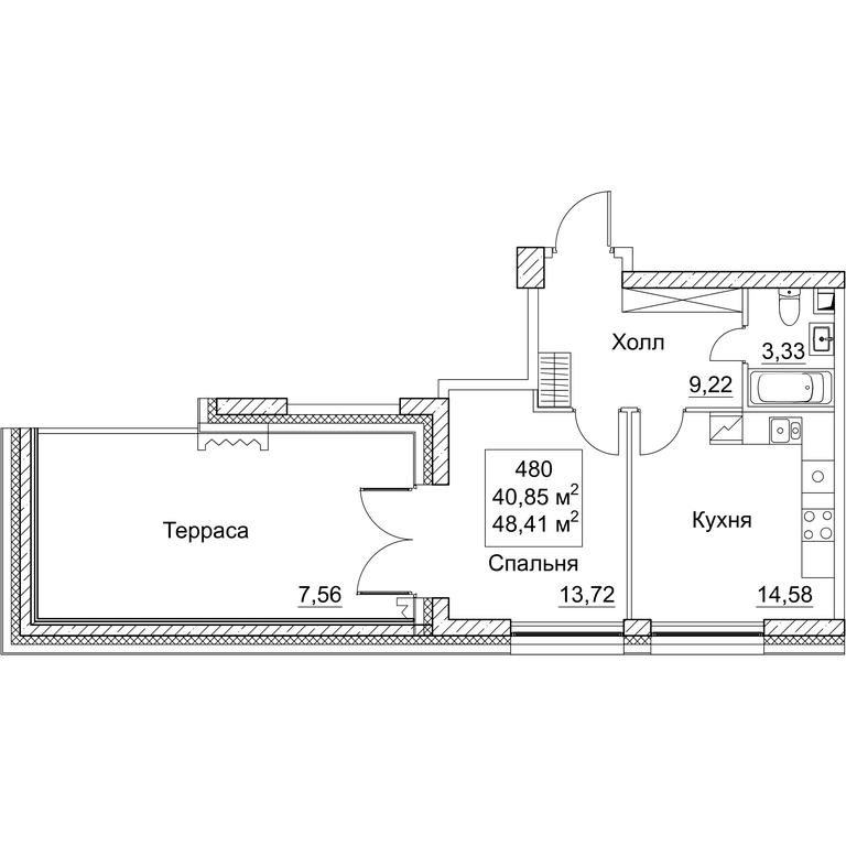 1-BD Apartment Sale, 48.4 sq. m. at SEZAR CITY, 2nd Khoroshyovsky Drive, Moscow, Russia #1 1-BD Apartment Sale, 48.4 sq. m. at SEZAR CITY, 2nd Khoroshyovsky Drive, Moscow, Russia #1