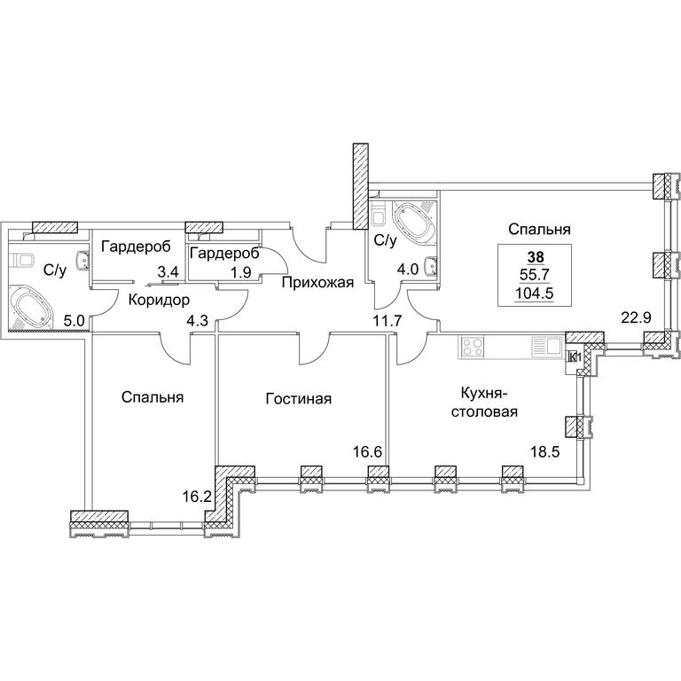 3-BD Apartment Sale, 104.6平方米 at Full House, Pokryshkina Street, 4, Moscow, Russia #1 3-BD Apartment Sale, 104.6平方米 at Full House, Pokryshkina Street, 4, Moscow, Russia #1