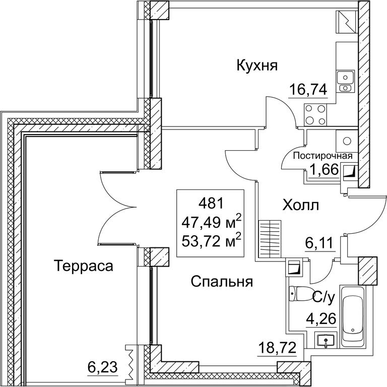 1-BD Apartment Sale, 53.86 sq. m. at SEZAR CITY, 2nd Khoroshyovsky Drive, Moscow, Russia #1 1-BD Apartment Sale, 53.86 sq. m. at SEZAR CITY, 2nd Khoroshyovsky Drive, Moscow, Russia #1