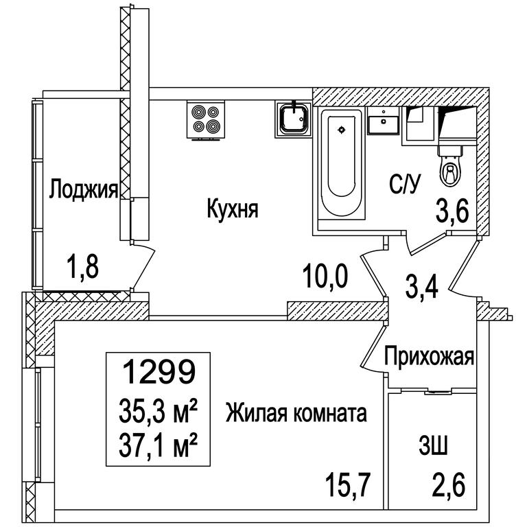 1-BD Apartment Sale, 37 sq. m. at Rasskazovo, Andreya Tarkovskogo Boulevard, Vnukovskoye Settlement, Moscow, Russia #2 1-BD Apartment Sale, 37 sq. m. at Rasskazovo, Andreya Tarkovskogo Boulevard, Vnukovskoye Settlement, Moscow, Russia #2