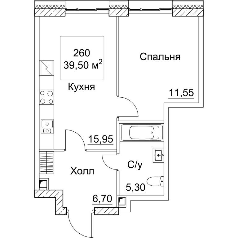 1-BD Apartment Sale, 39.5平方米 at SEZAR CITY, 2nd Khoroshyovsky Drive, Moscow, Russia #1 1-BD Apartment Sale, 39.5平方米 at SEZAR CITY, 2nd Khoroshyovsky Drive, Moscow, Russia #1
