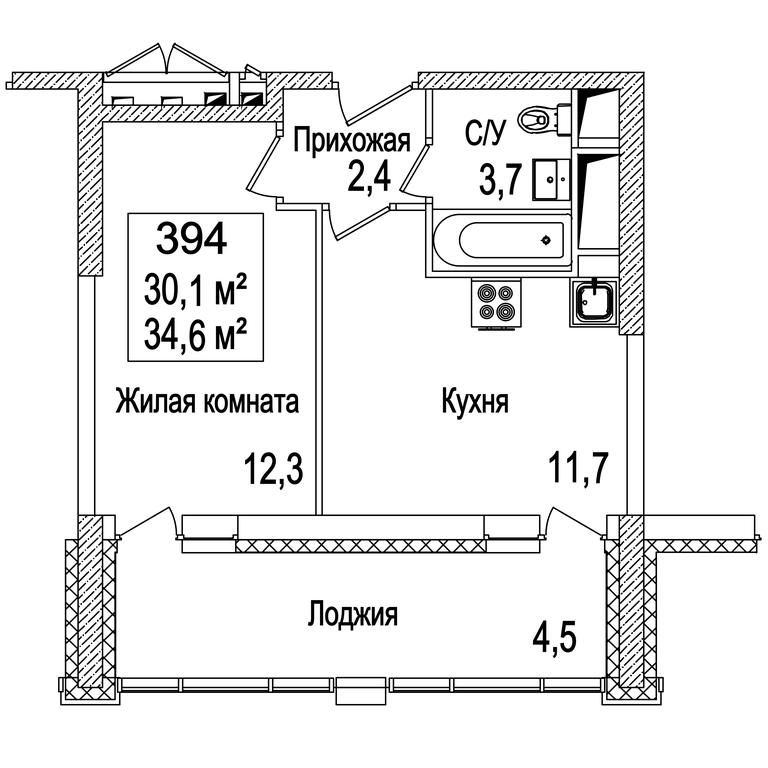 1-BD Apartment Sale, 35 sq. m. at Rasskazovo, Andreya Tarkovskogo Boulevard, Vnukovskoye Settlement, Moscow, Russia #2