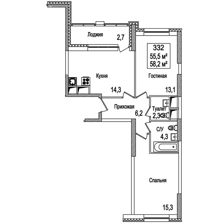 2-BD Apartment Sale, 58.5 sq. m. at Rasskazovo, Andreya Tarkovskogo Boulevard, Vnukovskoye Settlement, Moscow, Russia #2 2-BD Apartment Sale, 58.5 sq. m. at Rasskazovo, Andreya Tarkovskogo Boulevard, Vnukovskoye Settlement, Moscow, Russia #2