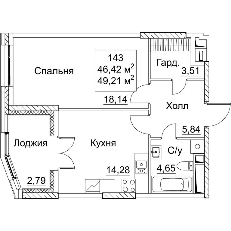 1-BD Apartment Sale, 49.21 sq. m. at SEZAR CITY, 2nd Khoroshyovsky Drive, Moscow, Russia #1 1-BD Apartment Sale, 49.21 sq. m. at SEZAR CITY, 2nd Khoroshyovsky Drive, Moscow, Russia #1