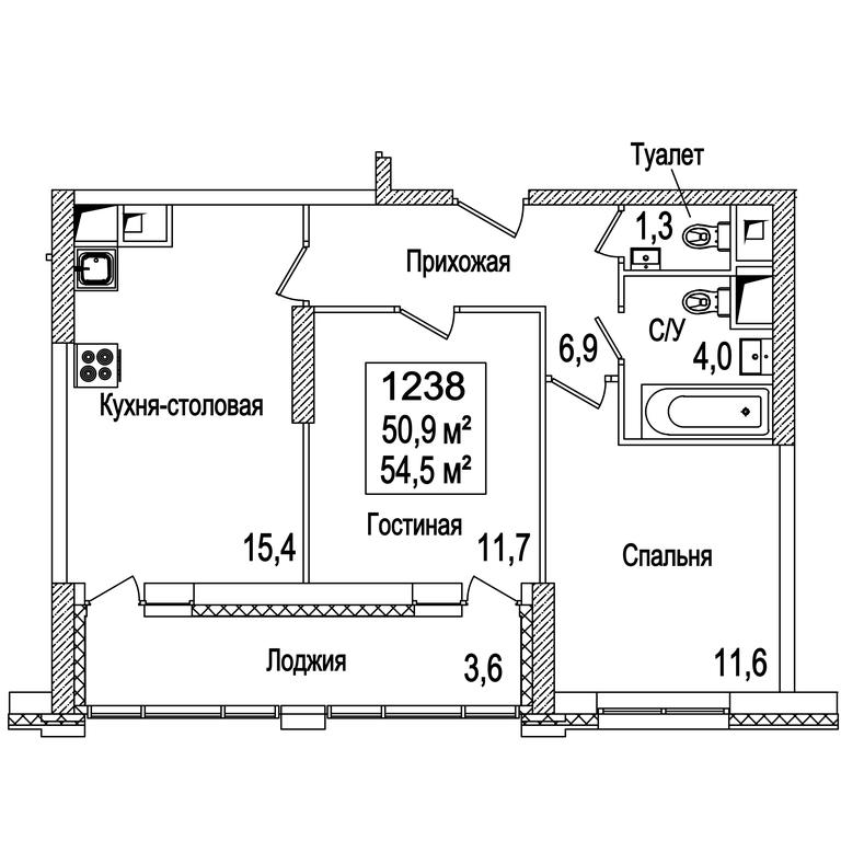 2-BD Apartment Sale, 55.1 sq. m. at Rasskazovo, Andreya Tarkovskogo Boulevard, Vnukovskoye Settlement, Moscow, Russia #1 2-BD Apartment Sale, 55.1 sq. m. at Rasskazovo, Andreya Tarkovskogo Boulevard, Vnukovskoye Settlement, Moscow, Russia #1