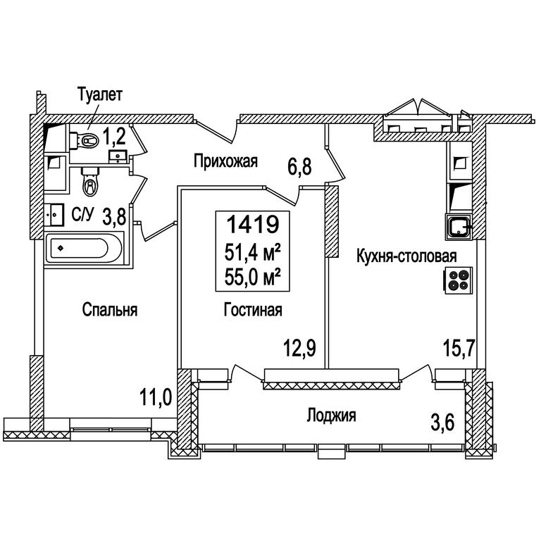 2-BD Apartment Sale, 55.4 sq. m. at Rasskazovo, Andreya Tarkovskogo Boulevard, Vnukovskoye Settlement, Moscow, Russia #1 2-BD Apartment Sale, 55.4 sq. m. at Rasskazovo, Andreya Tarkovskogo Boulevard, Vnukovskoye Settlement, Moscow, Russia #1