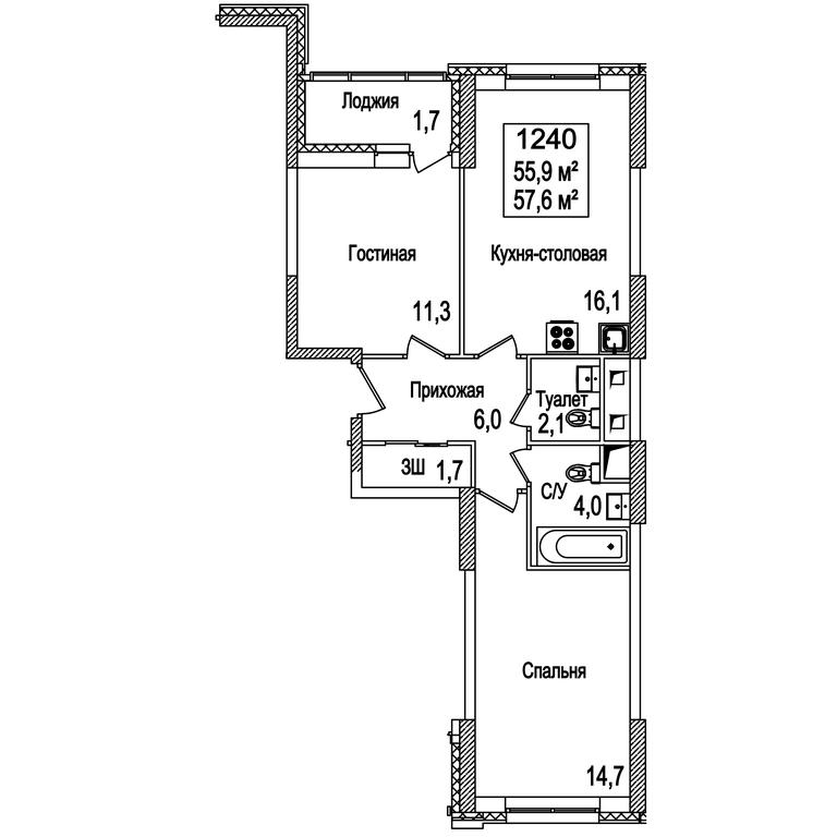 2-BD Apartment Sale, 57.6 sq. m. at Rasskazovo, Andreya Tarkovskogo Boulevard, Vnukovskoye Settlement, Moscow, Russia #2 2-BD Apartment Sale, 57.6 sq. m. at Rasskazovo, Andreya Tarkovskogo Boulevard, Vnukovskoye Settlement, Moscow, Russia #2