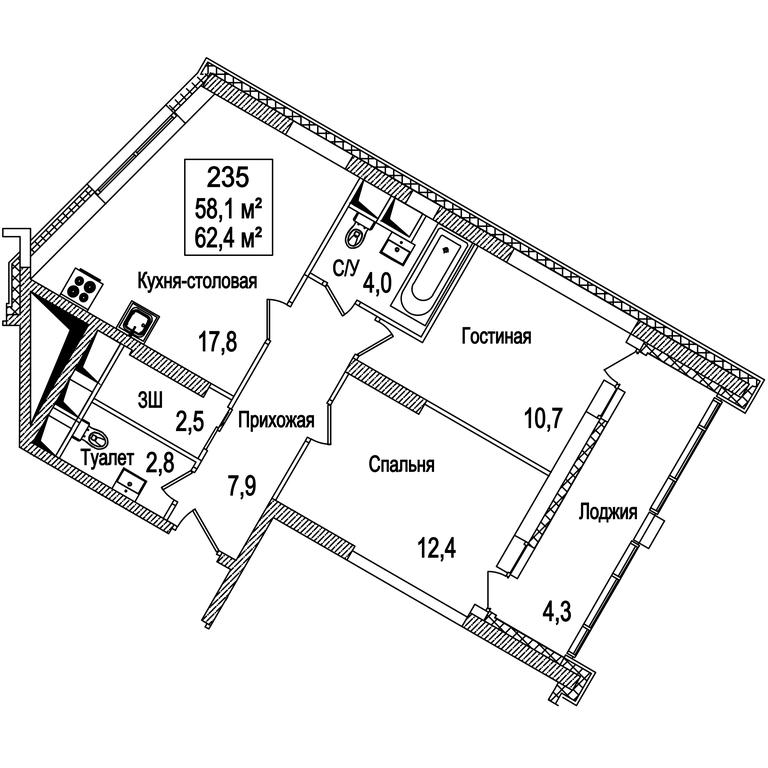 2-BD Apartment Sale, 62.8 sq. m. at Rasskazovo, Andreya Tarkovskogo Boulevard, Vnukovskoye Settlement, Moscow, Russia #2 2-BD Apartment Sale, 62.8 sq. m. at Rasskazovo, Andreya Tarkovskogo Boulevard, Vnukovskoye Settlement, Moscow, Russia #2