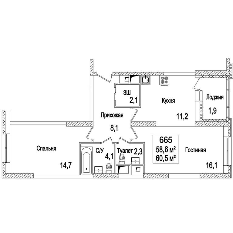 2-BD Apartment Sale, 60.9平方米 at Rasskazovo, Andreya Tarkovskogo Boulevard, Vnukovskoye Settlement, Moscow, Russia #1 2-BD Apartment Sale, 60.9平方米 at Rasskazovo, Andreya Tarkovskogo Boulevard, Vnukovskoye Settlement, Moscow, Russia #1