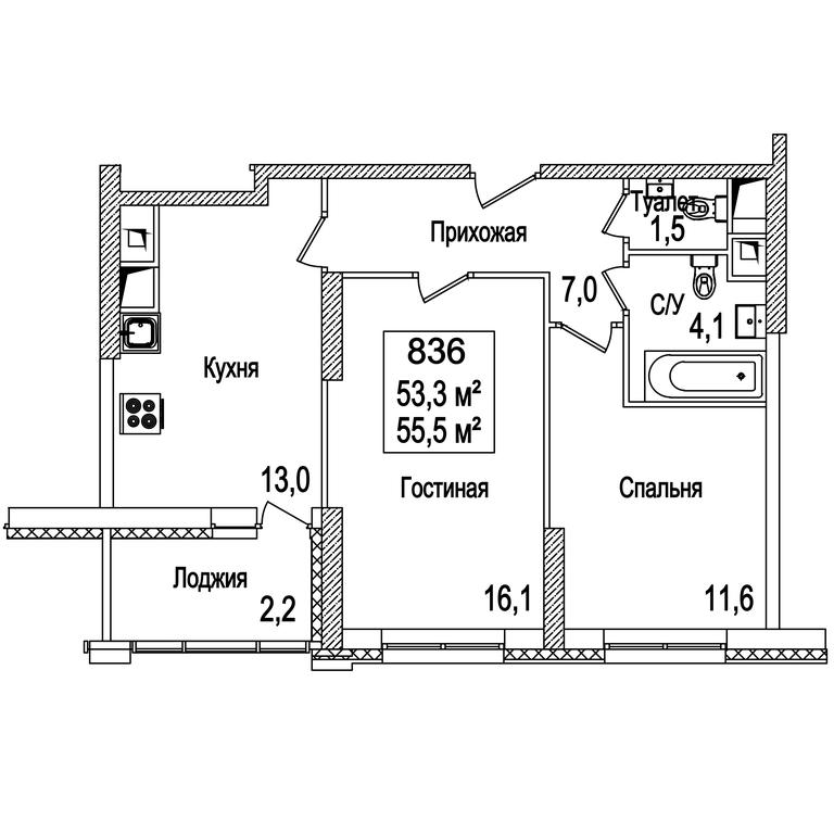 2-BD Apartment Sale, 55.8 sq. m. at Rasskazovo, Andreya Tarkovskogo Boulevard, Vnukovskoye Settlement, Moscow, Russia #2 2-BD Apartment Sale, 55.8 sq. m. at Rasskazovo, Andreya Tarkovskogo Boulevard, Vnukovskoye Settlement, Moscow, Russia #2
