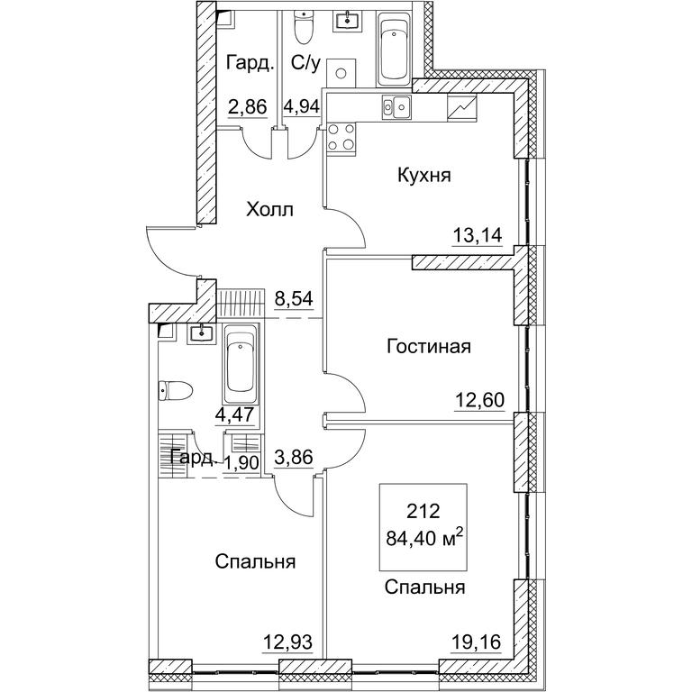 3-BD Apartment Sale, 84.4平方米 at SEZAR CITY, 2nd Khoroshyovsky Drive, Moscow, Russia #1 3-BD Apartment Sale, 84.4平方米 at SEZAR CITY, 2nd Khoroshyovsky Drive, Moscow, Russia #1